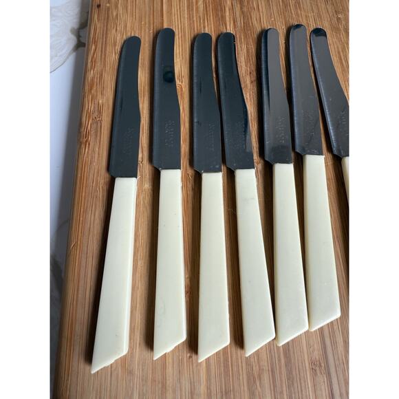 Set Of 12 Kaiser Inox Italy Butter Knives Ivory Handle Retro Mid Century Mod - Picture 3 of 5